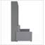 Grand lit escamotable mural avec coussin, gris-629775928-629775879