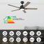 Ventilateur de plafond à DEL à 5 pales Essex avec trousse d'éclairage à télécommande-1474090061-1474090049