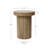Ermilo Fluted Manufactured Wood Round Side Table