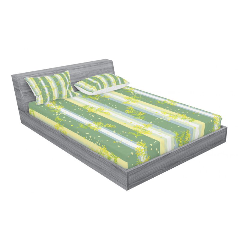 Microfiber Striped Sheet Set, Full Sheet Set with Fitted Sheet, Striped 1