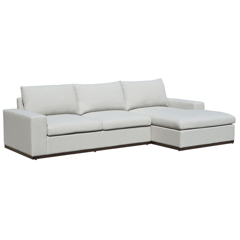 Canapé modulaire d'extérieur en forme de L de 121 po avec coussins Earnhardt