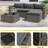 5-Piece All-Weather Wicker Patio Conversation Set With Gray And Glass Table-843943824