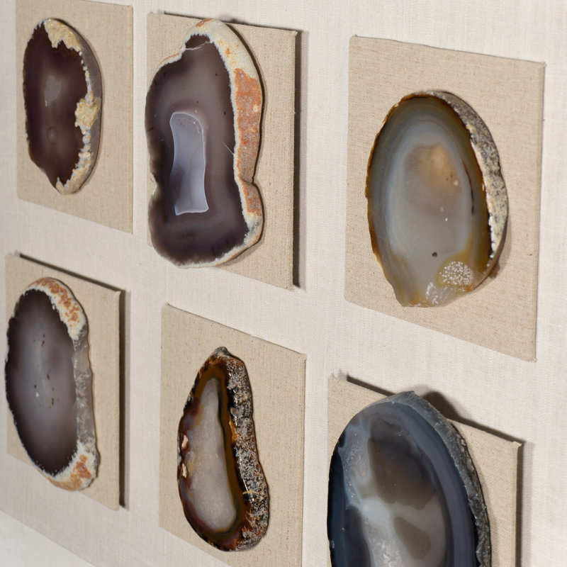 Décoration murale en agate grise assortie