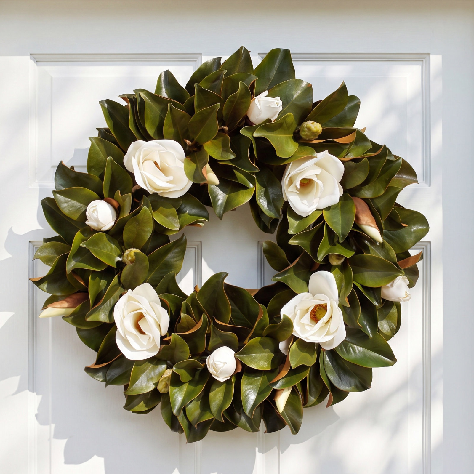 Magnolia Wreath, 30" W x 30" H x 8" D