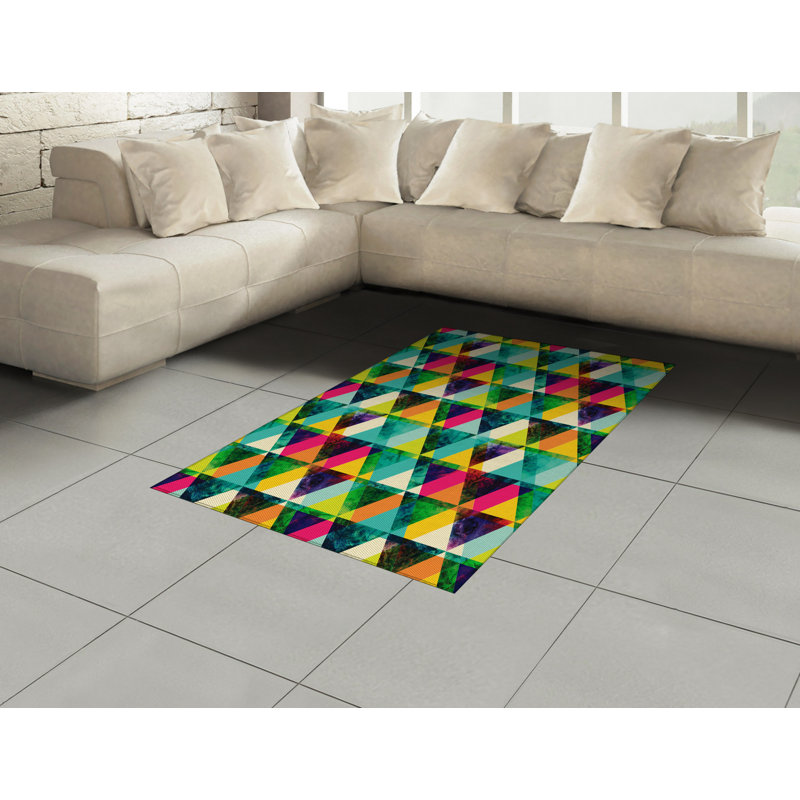Indie High Density Long Fiber Poly Threads Decorative Area Rug Carpet, Rectangle 2'7" x 5'