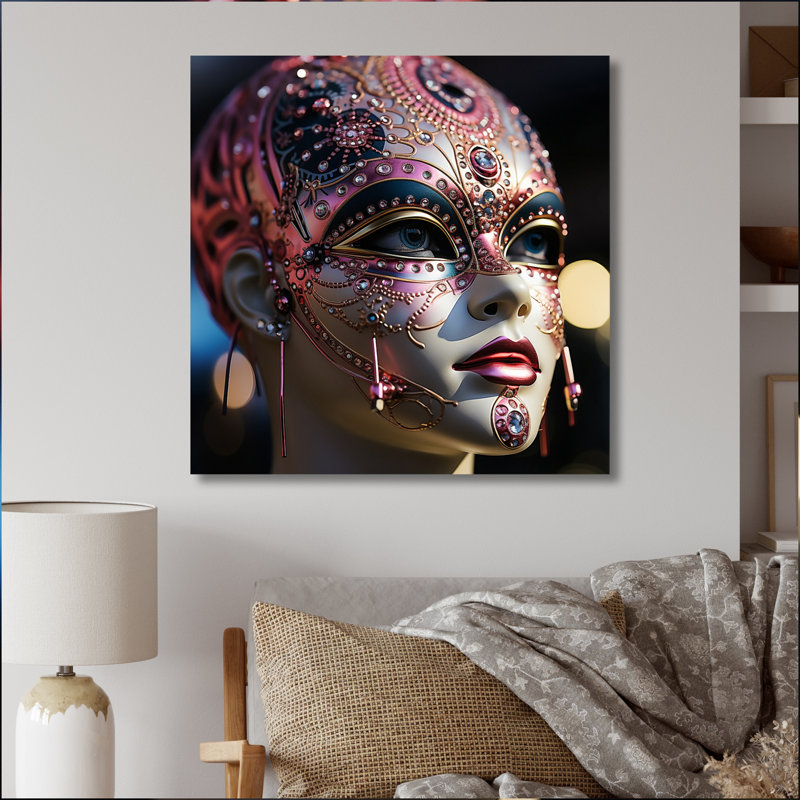Exquis Portrait of Divine Goddess sur impression sur toile, H 24 po x l 24 po x P 1 po, Toile tendue
