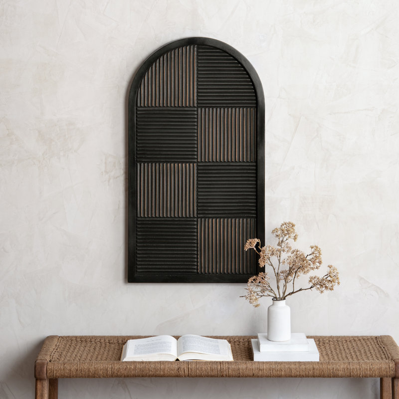 Jfy Designs Wooden Wall Medallion - Handcrafted Wall Décor for Living Room, Bedroom & Office, Ellery Arch