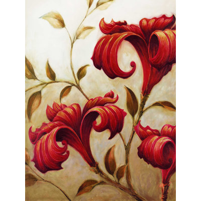 " Traditional Red Floral "