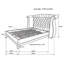Eastern King Wingback Bed with Crystal-Tufted Headboard