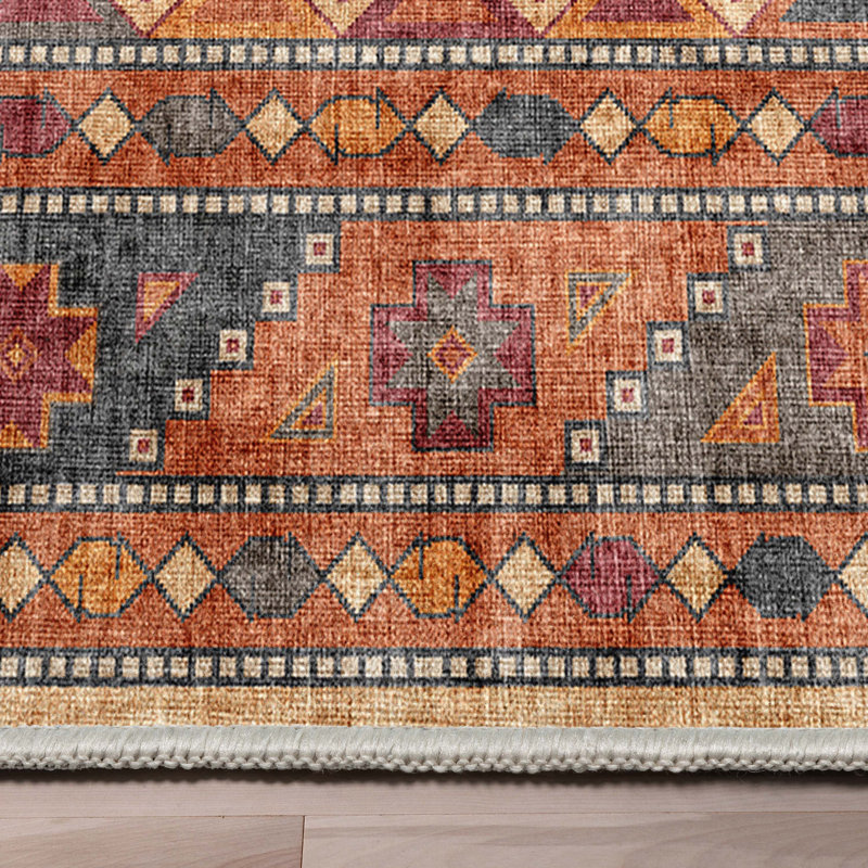 Tapis tissé à plat multicolore Kehr Praha, Rectangle 3 pi 3 po x 5 pi