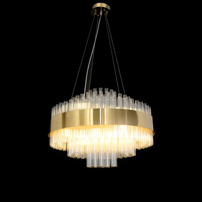Lustre 20 lumières à del à roulettes de wagon unique Shoaf