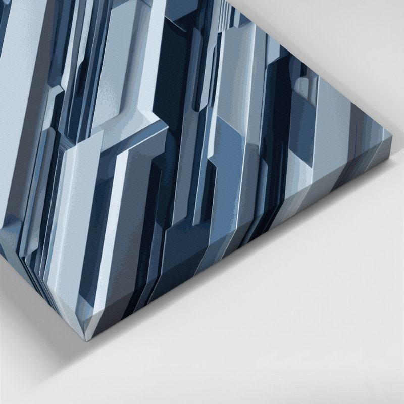 «Geometric Abstraction 32», art mural sur toile grise, H 11 po x l 14 po