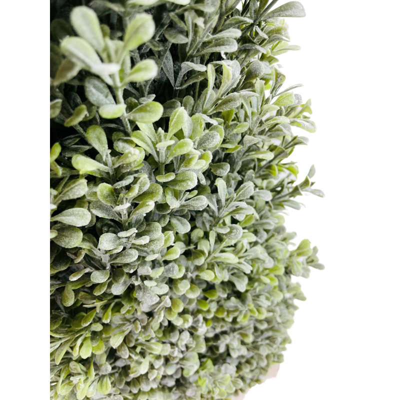Faux Boxwood Topiary in Planter, 48" H x 8" W x 8" D