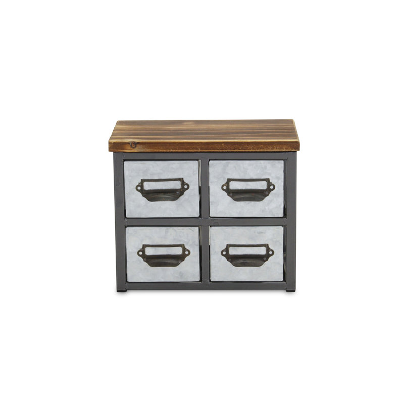 Commode de rangement courte 4 tiroirs Marunouchi