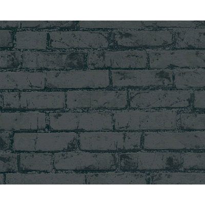 Rouleau de papier peint métallique L 33 pi x l 21 po Bricks Wall