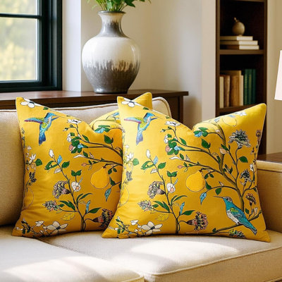 Housses de coussin en velours à motif floral, housse de coussin décoratif à motifs décoratifs pour canapé-lit de salon