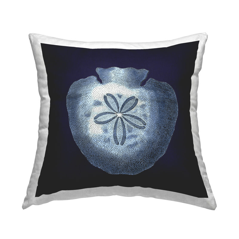 Coussin décoratif vieilli marine et blanc sable vieilli par Vision Studio