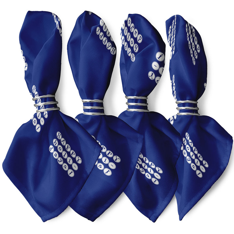 Mitre Polyester Casual Napkins, Royal