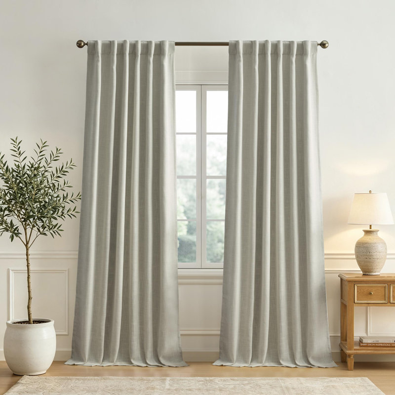 Rideau de fenêtre occultant Lenox, gris clair - l 52 po x L 84 po, Light Grey, 52"W x 84"L