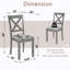 Chaises de salle à manger élégantes et confortables en bois d'hévéa pour la cuisine et le salon