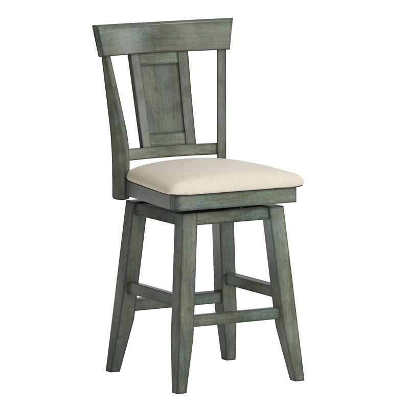 Sloan Swivel Upholstered Counter Stool, Antique Sage, Counter Stool (25.78” Seat Height)