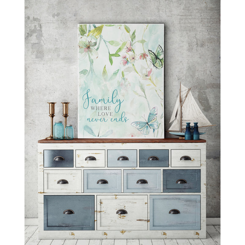 « love never ends », reproduction d’impression sur toile tendue, H 16 po x l 20 po x P 1,5 po