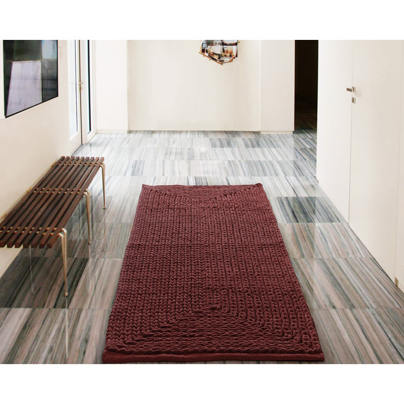 Tapis pour salle de bain Barron, Rouge