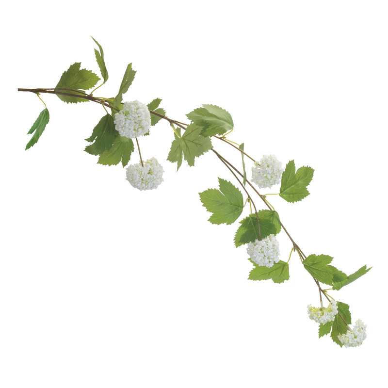Branche de boules de neige suspendues