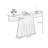 Italian-style minimalist wooden console table