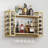 Wall Mounted Wine Rack with Wine Glass Rack,Gold