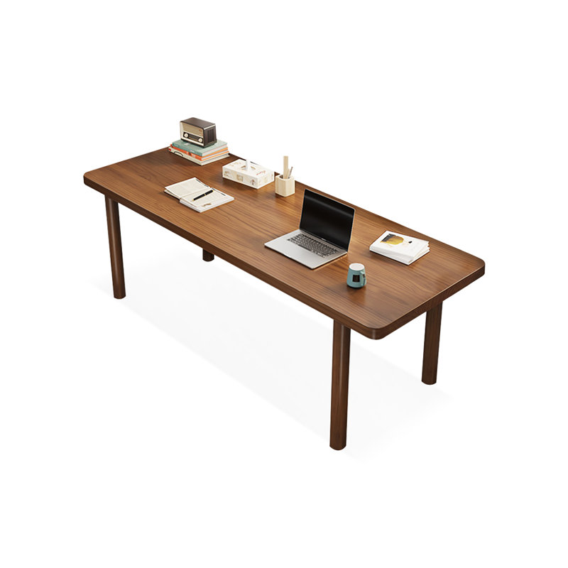 Bureau rectangulaire en bois massif brun noisette, H 29,53 po x l 62,99 po x P 23,62 po