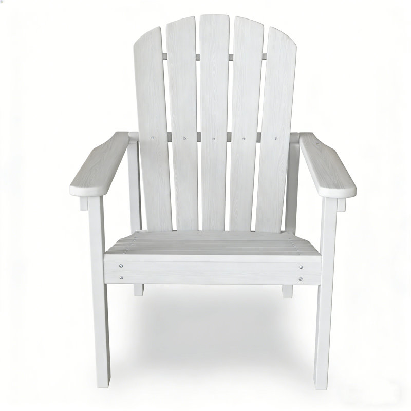 Stackable HDPE Adirondack Chair – Weather-Resistant Outdoor Seating for Patio, Lawn, or Fire Pit, White