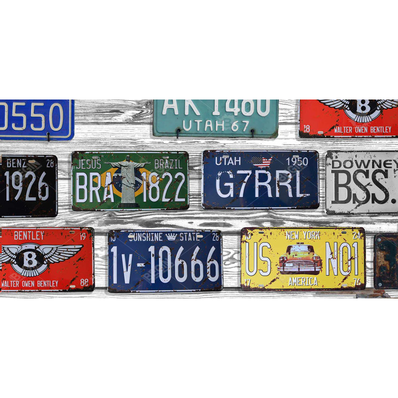 Number plates - 15.75"x31.50" Desk mat