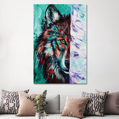 Wolf by Lindsey Dahl - Wrapped Canvas Painting