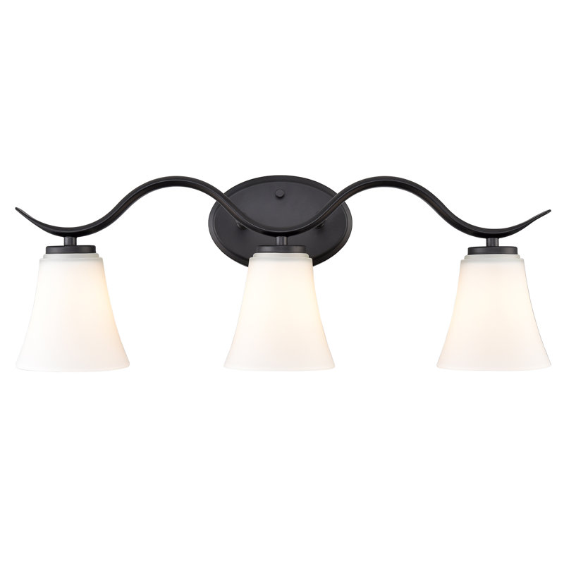 Éclairage pour meuble-lavabo à 3 lumières à intensité variable Katron, Noir