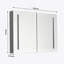 LED Large Rectangular Aluminum Alloy Surface Mount Medicine Cabinet With Mirror
