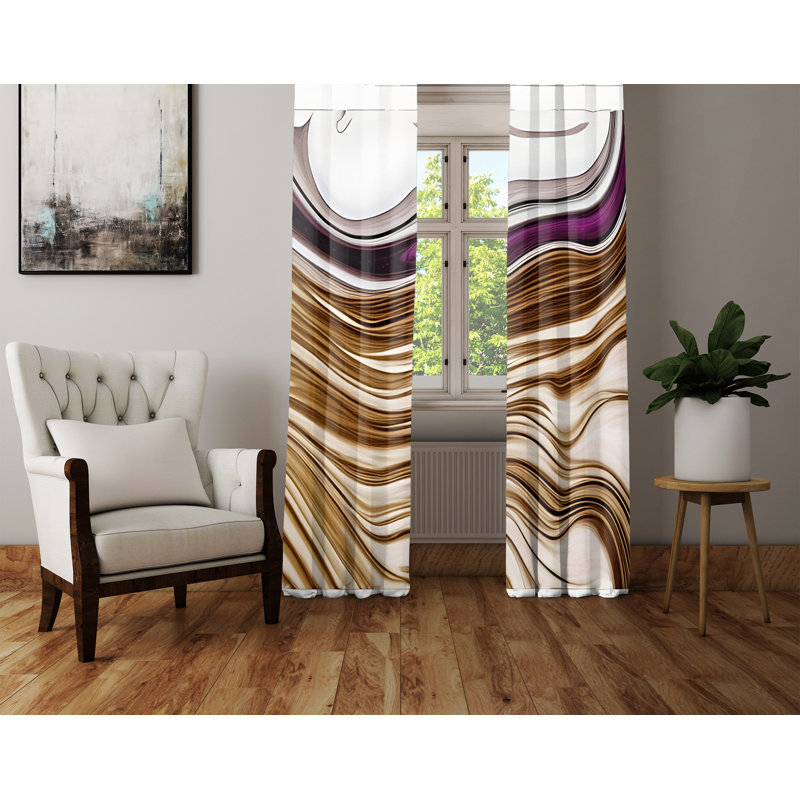Paire de rideaux semi-transparents Destinique, L 20 po x L 52 po