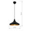 Luminaire suspendu simple en métal