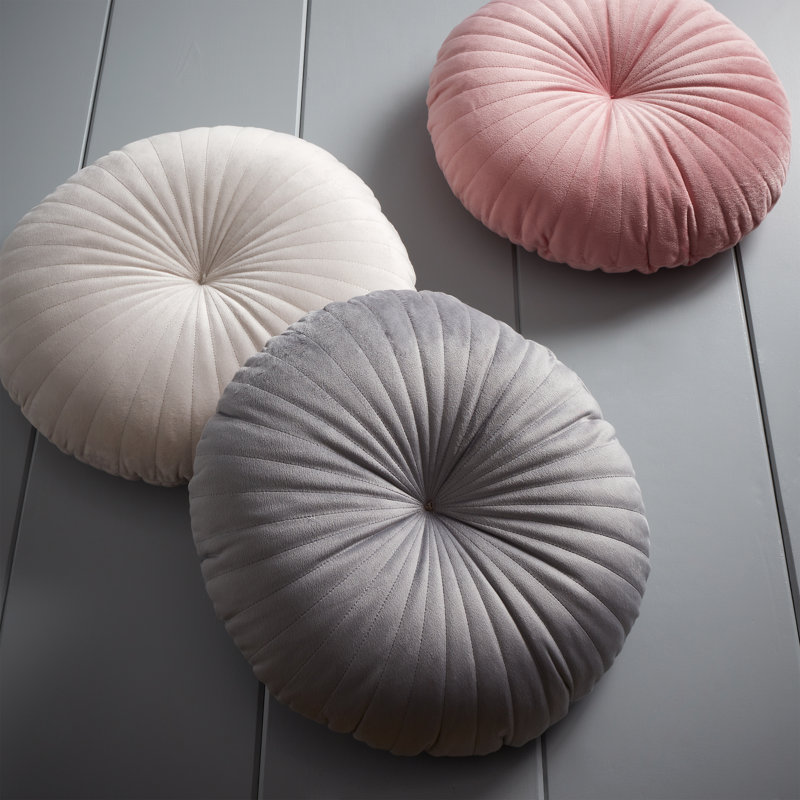 Round Soft 40x40cm Cushion, Grey