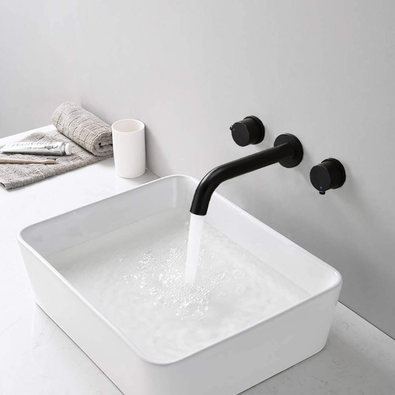 Date Mounting / Installation Required 2 -handle Bathroom Faucet with Drain Assembly