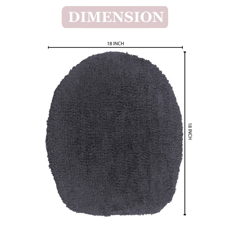 Couvercle de toilette 100% coton, Gris