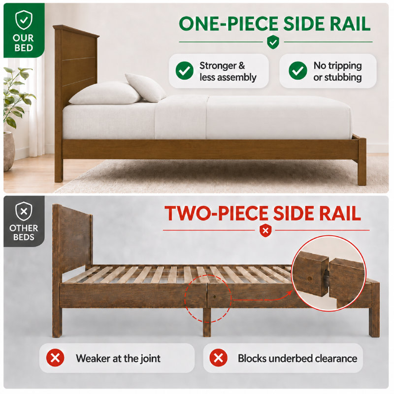 Cape Solid Wood Bed Frame