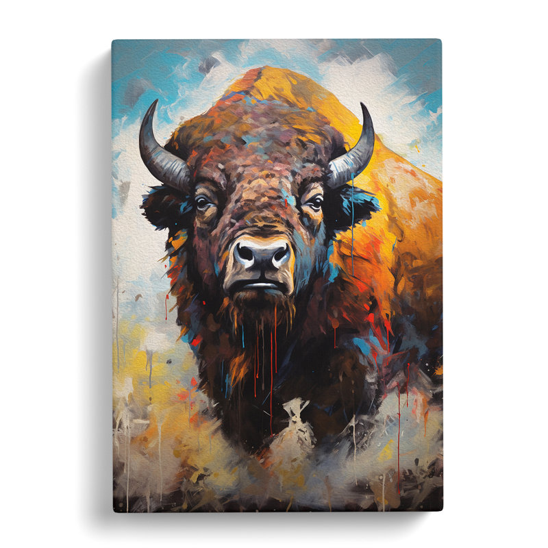 Bison Modern - Wrapped Canvas, 76cm H x 50cm W x 3cm D