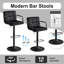 Tabourets de bar rembourrés en velours Mid-Century-911706677