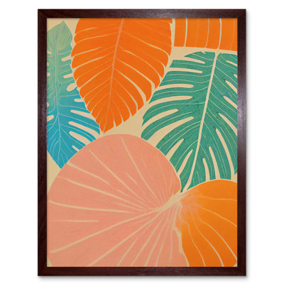 Tropical Monstera Leaf Jungle Pastel Botanical - Print