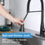 Robinet de cuisine rétractable à une poignée 3 modes avec cascade Sweep Stream Maiguoone-112510342