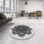 Tapis noir/blanc tissé à la machine-210023009