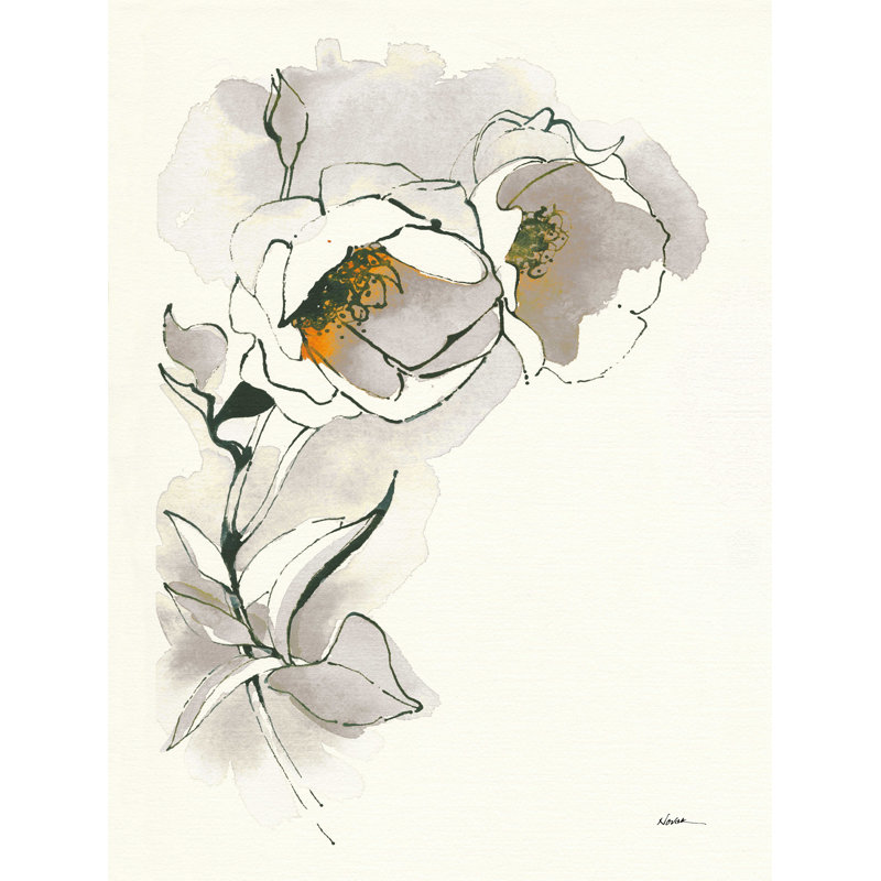 Carols Roses II taupe, H 24 po x l 18 po x P 1,25 po