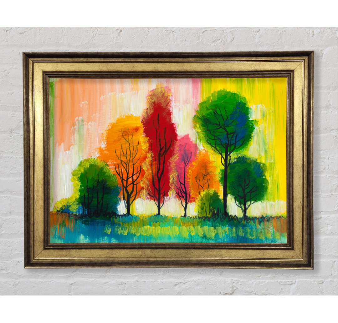 Autumn Vibrant Trees - Einzelne Bilderrahmen Kunstdrucke