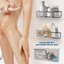 Bahari Flat Wall Shower Caddy Pack of 2 Stainless Steel Caddy Organiser Wall Mounted Storage Basket